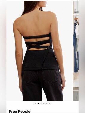 FREE PEOPLE in  Natural Beige STRAPLESS TOP  NWT